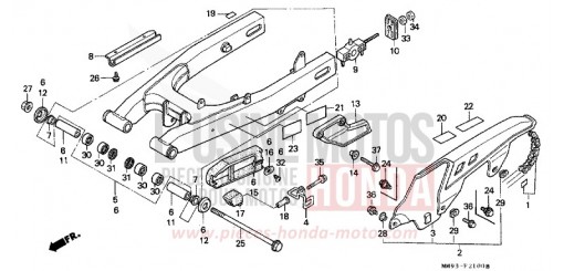 GABEL, HINTEN XL600VJ de 1988